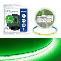 Светодиодная COB лента Feron LS530 320SMD(2110) 10Вт/м 24V зеленый картинка 
